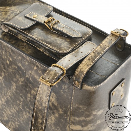 Кожаный ранец "Максимус 3" (пепел глянец)